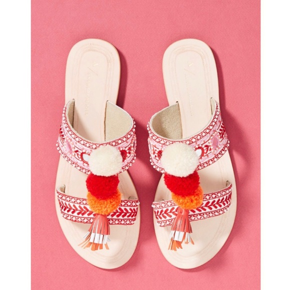 Anthropologie Well-Embellished Slide Sandals - Picture 2 of 11